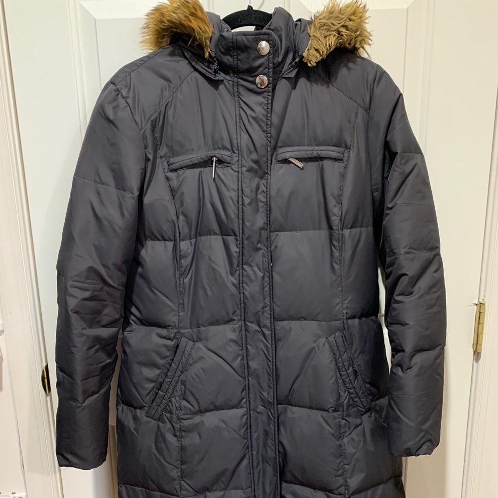 Michael Kors long, puffy black winter coat